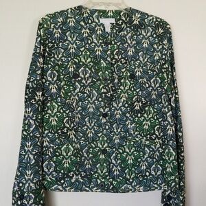 CHARTER CLUB GREEN PAISLEY JACKET
